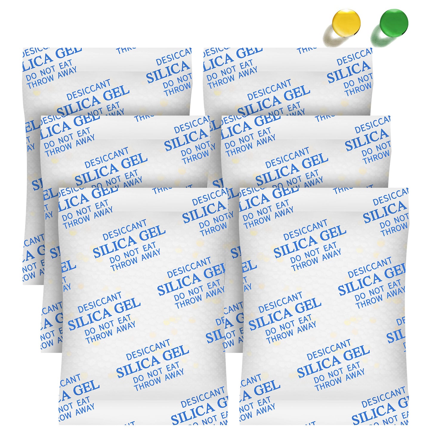 75 Packs 20 Gram Silica Gel Packets for Moisture Control, Food Grade Moisture Absorbers with Color Indicating