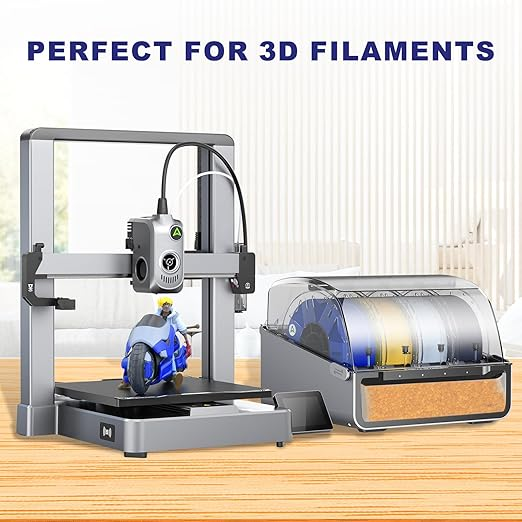 Silica Gel for 3D Printer Filaments, 3.6LBS Desiccant Beads Reusable, Orange Indicating Silica Gel Silica Beads 3-5mm Industry Standard (5PCS Organza Bags Included)
